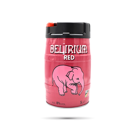 CERVEZA BARRIL DELIRIUM RED 5LTROS