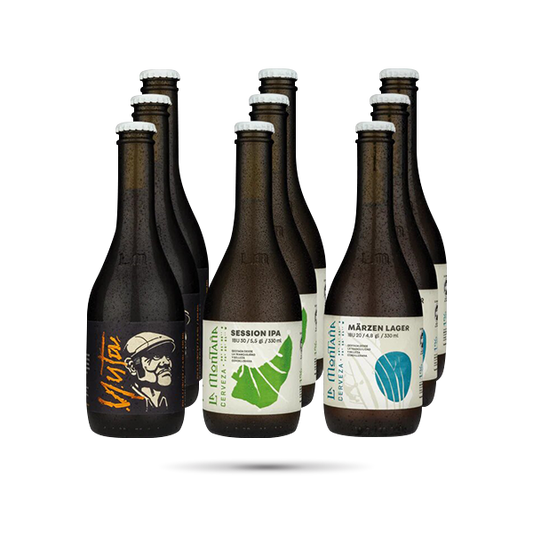 PACK CERVEZA MIX LA MONTAÑA 330 ML / 9 UNIDADES