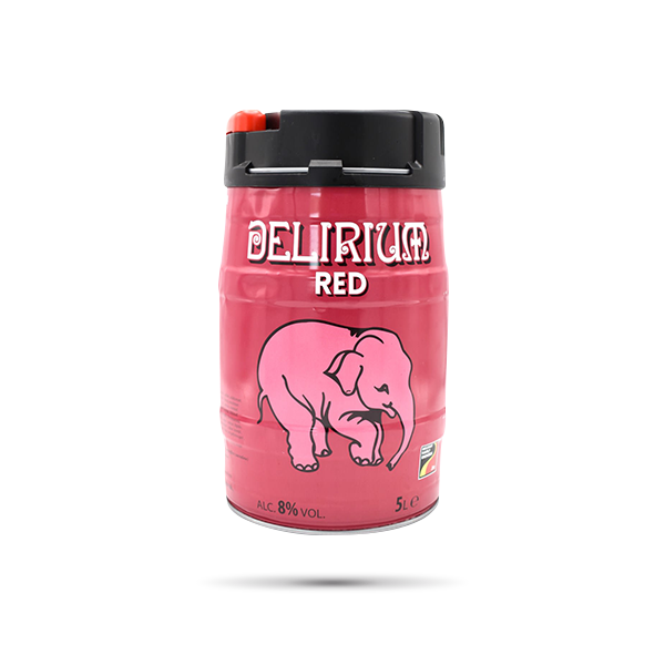 CERVEZA BARRIL DELIRIUM RED 5LTROS