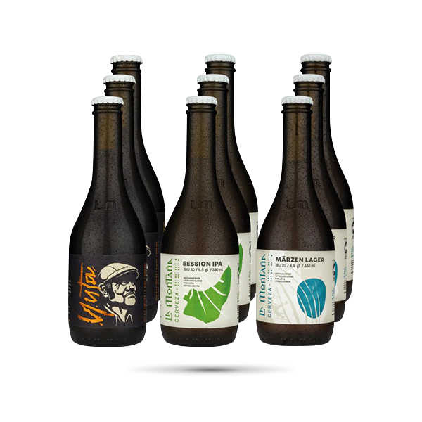 PACK CERVEZA MIX LA MONTAÑA 330 ML / 9 UNIDADES